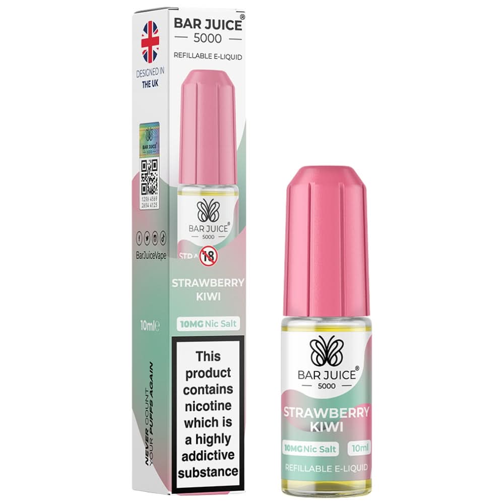 Strawberry Kiwi Nic Salt E-Liquid by Bar Juice 5000 (10ml)