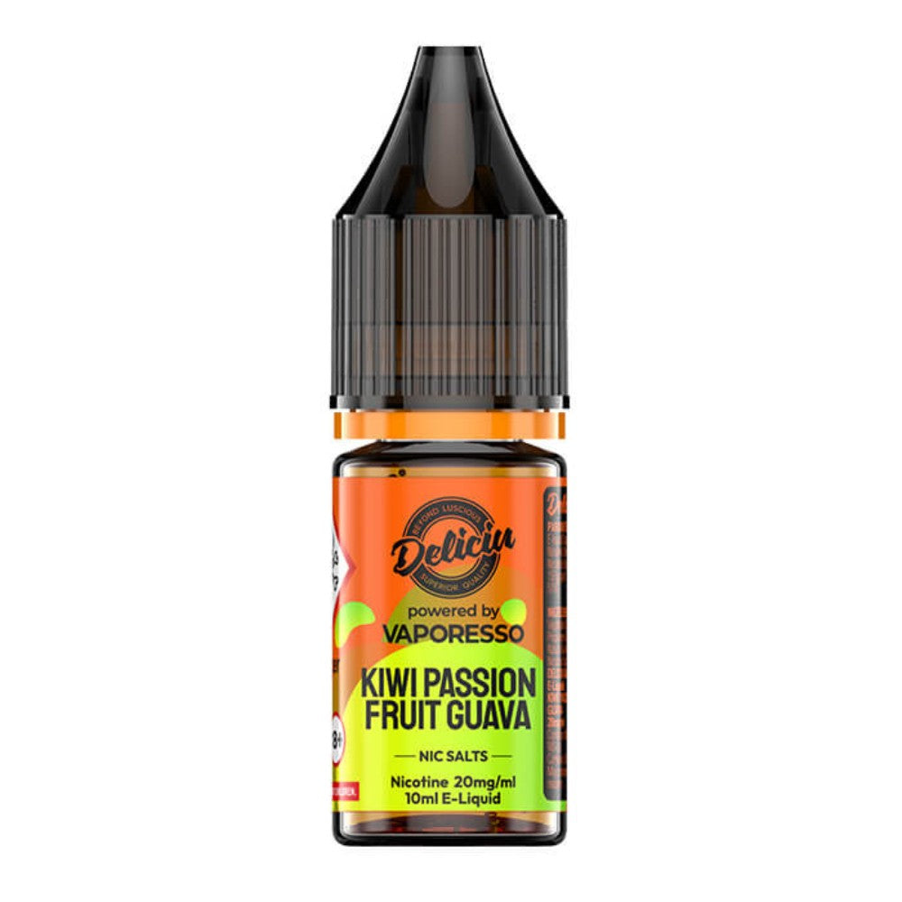 Kiwi Passion Fruit Guava Nic Salt E-Liquid 10ml by Deliciu