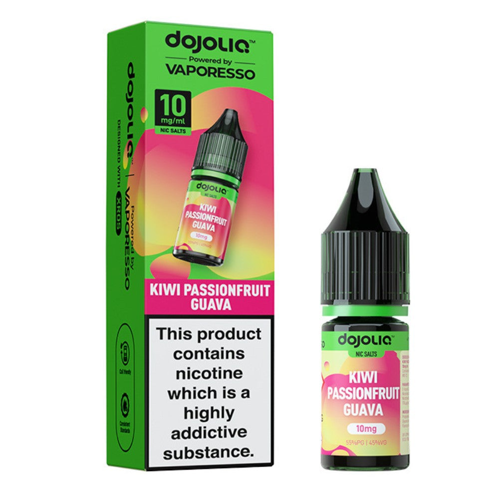 Kiwi Passionfruit Guava Nic Salt E-Liquid 10ml by Dojoliq