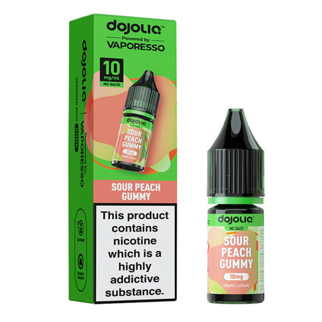 Sour Peach Gummy Nic Salt E-Liquid 10ml by Dojoliq