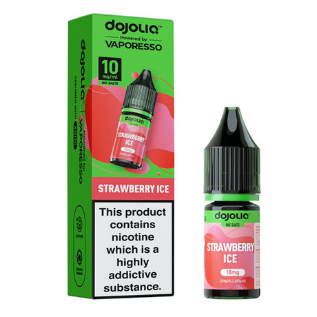 Strawberry Ice Nic Salt E-Liquid 10ml by Dojoliq