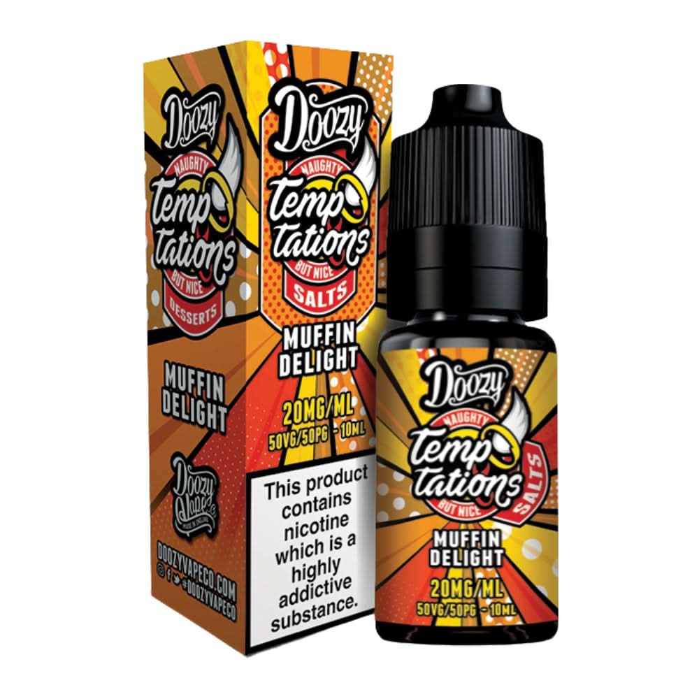 Muffin Delight Nic Salt E-Liquid Temptations Series by Doozy Vape Co (10ml)