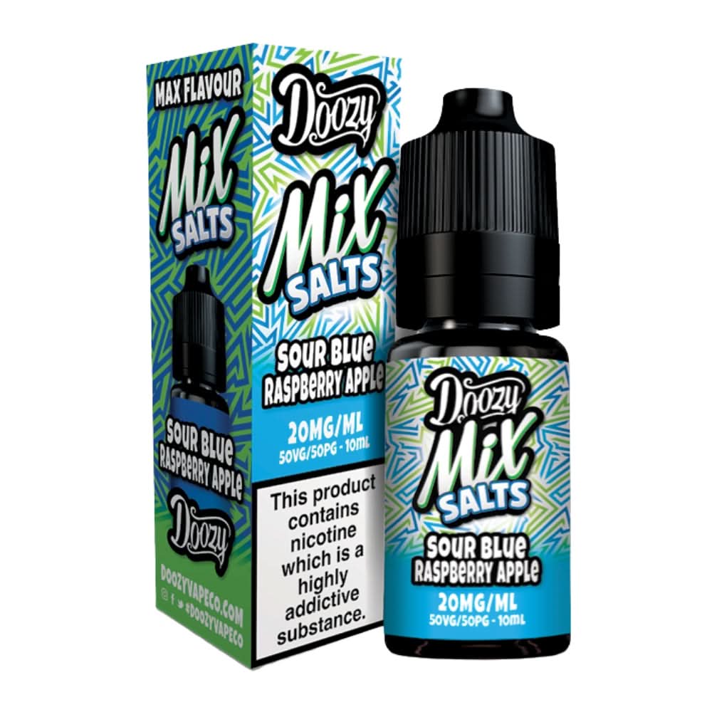 Sour Blue Raspberry Apple Nic Salt E-Liquid Mix Salts Series by Doozy Vape Co (10ml)