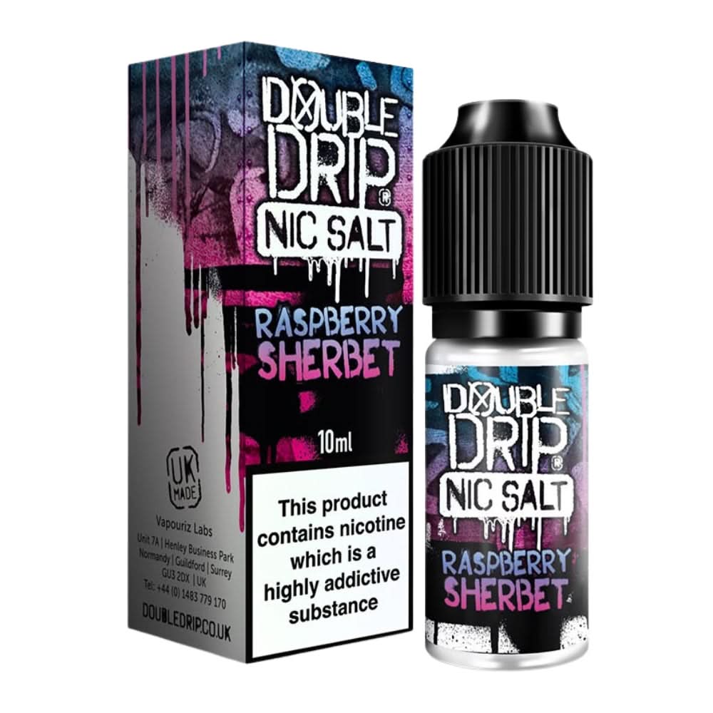 Raspberry Sherbet Nic Salt E-Liquid by Double Drip (10ml)