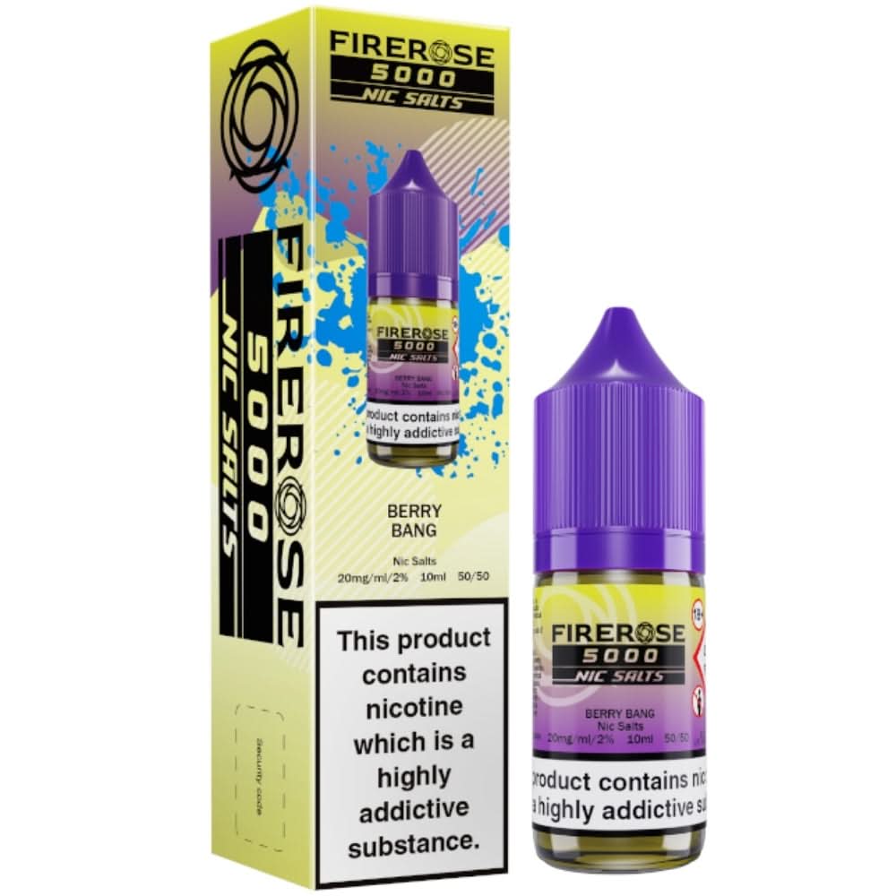Berry Bang Nic Salt E-Liquid Firerose 5000 by ELUX (10ml)