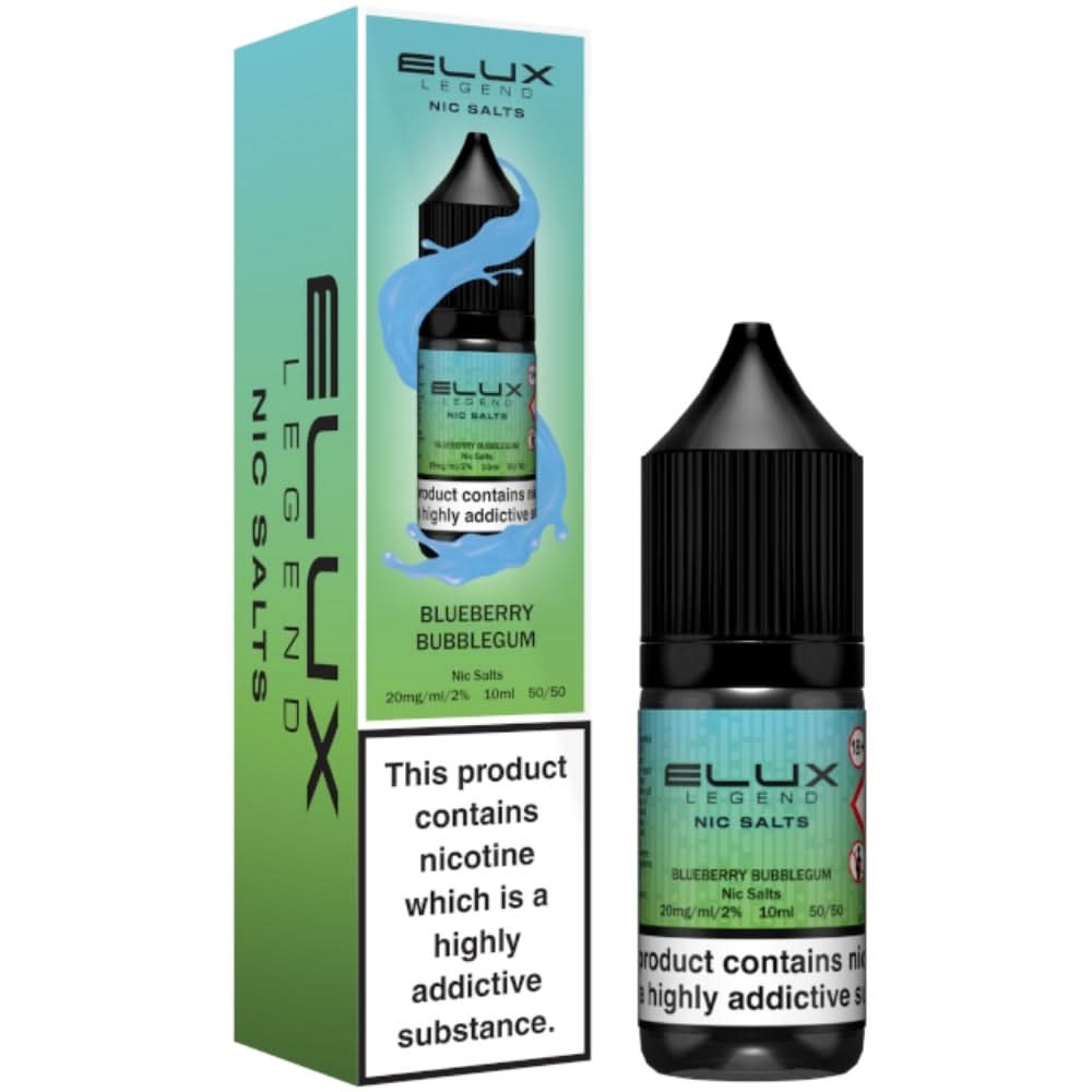 Blueberry Bubblegum Nic Salt E-Liquid Legend Series by ELUX (10ml)