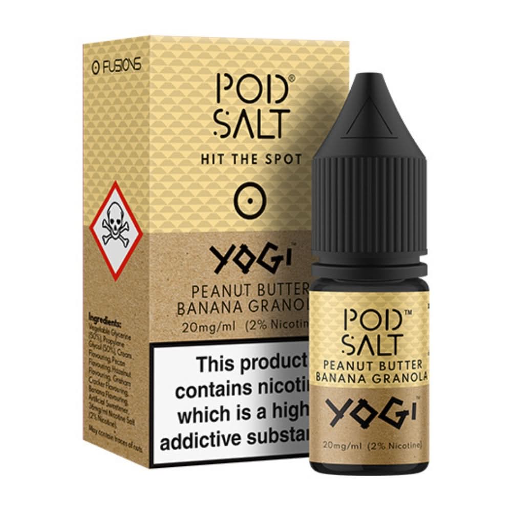 Peanut Butter Banana Granola Nic Salt E-Liquid Fusion Series by Pod Salt (10ml)