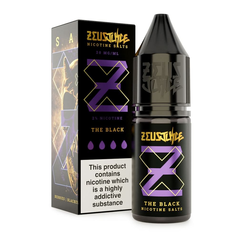 The Black Nic Salt E-Liquid by Zeus Juice (10ml)