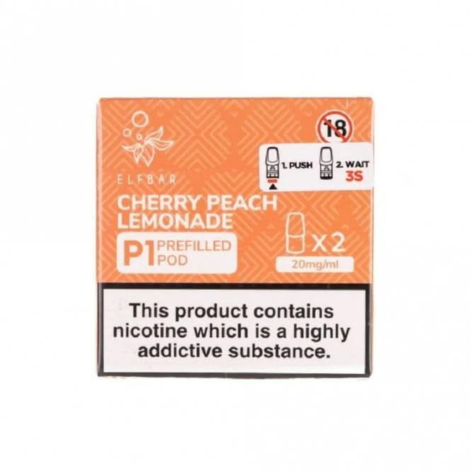 Cherry Peach Lemonade Mate P1 Prefilled Pods by Elf Bar (2 x 2ml)