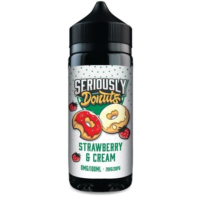 Strawberry & Cream Shortfill E-Liquid Seriously Donuts Series by Doozy Vape Co (100ml)