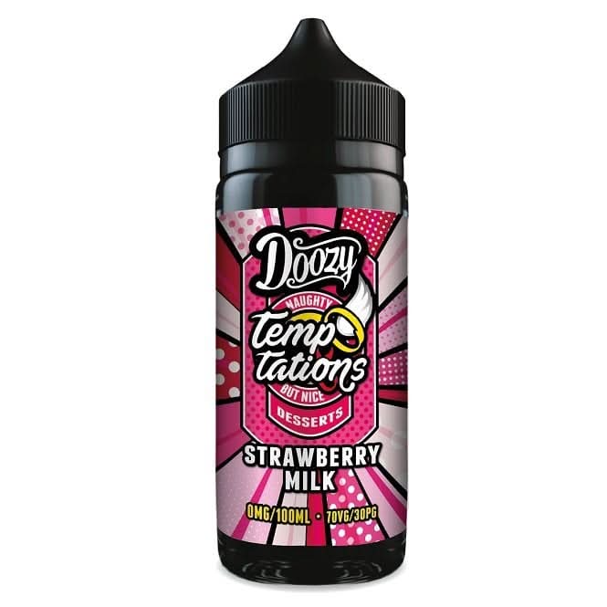 Strawberry Milk Shortfill E-Liquid Temptations Series by Doozy Vape Co (50ml)