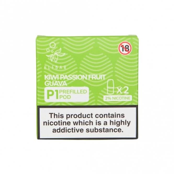Kiwi Passion Fruit Guava Mate P1 Prefilled Pods by Elf Bar (2 x 2ml)