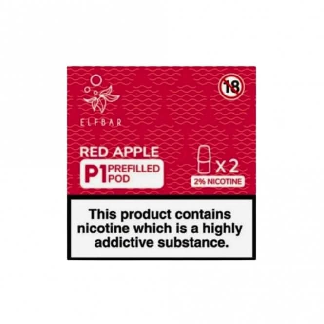 Red Apple Mate P1 Prefilled Pods by Elf Bar (2 x 2ml)