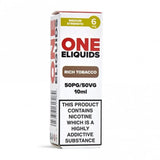 Rich Tobacco E-Liquid 50/50 Series by ONE E-Liquids (10ml)
