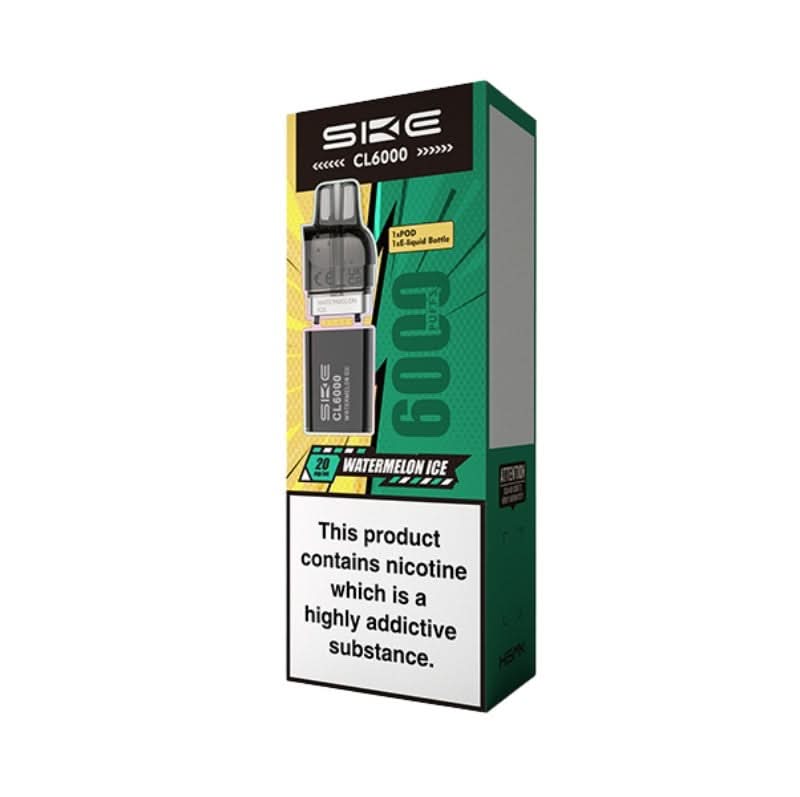 Watermelon Ice CL6000 Prefilled Pods by SKE Crystal (2ml + 10ml)