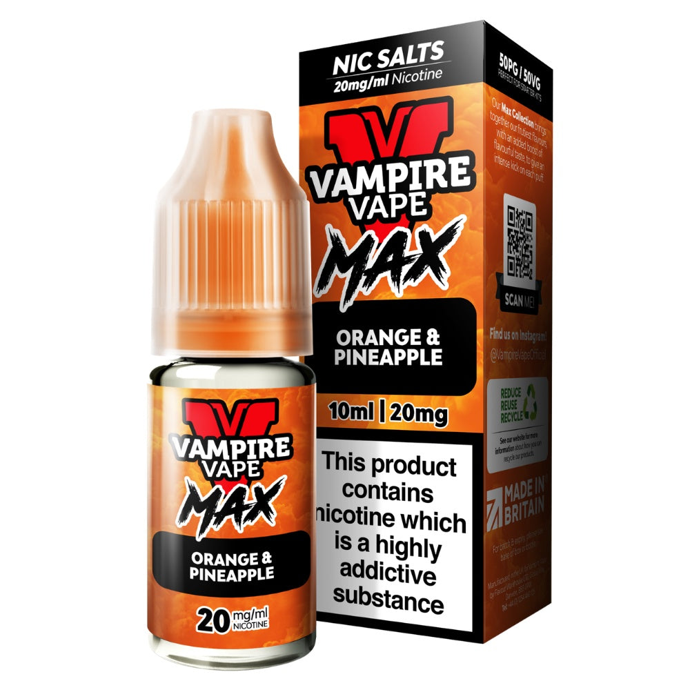 Orange Pineapple VV Max Nic Salt E-Liquid 10ml by Vampire Vape
