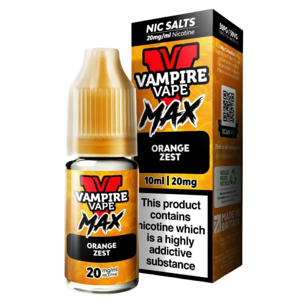 Orange Zest VV Max Nic Salt E-Liquid 10ml by Vampire Vape
