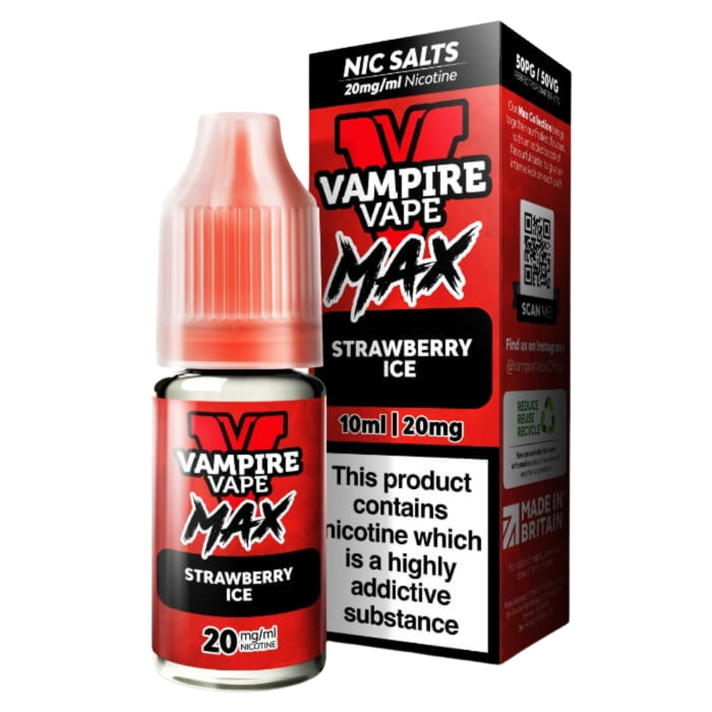 Strawberry Ice VV Max Nic Salt E-Liquid 10ml by Vampire Vape