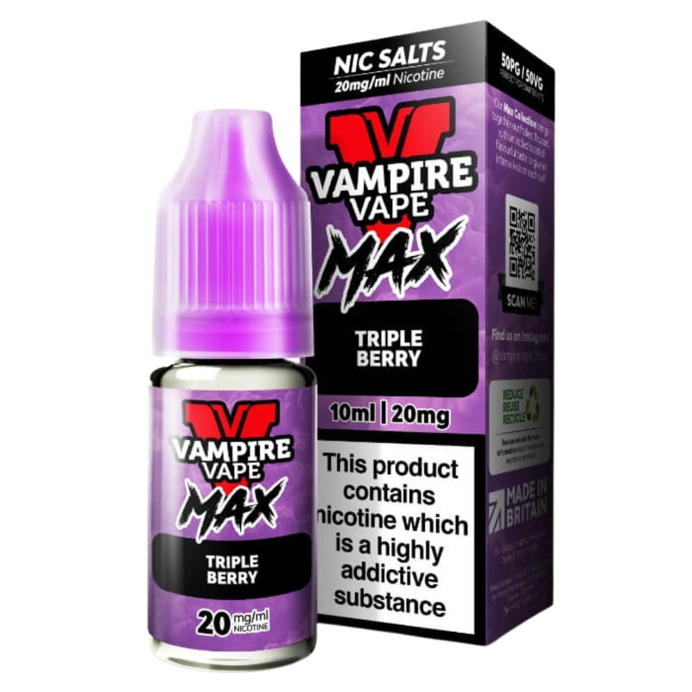 Triple Berry VV Max Nic Salt E-Liquid 10ml by Vampire Vape