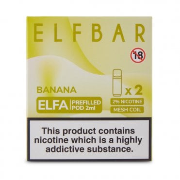 Banana Nic Salt E Liquid Pods - Elfa Series (2 x 2ml)