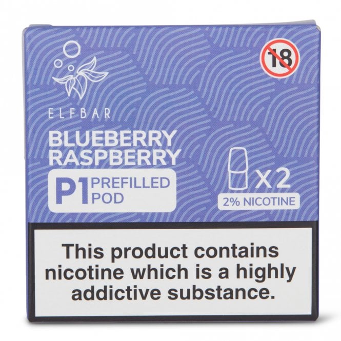 Blueberry Raspberry Mate P1 Nic Salt E Liquid Pods (2 x 2ml)