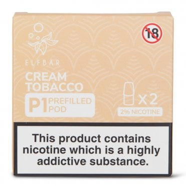 Cream Tobacco Mate P1 Nic Salt E Liquid Pods (2 x 2ml)