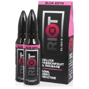 Deluxe Passionfruit & Rhubarb E Liquid - Black Edition 100ml (2 x 50ml Shortfills)