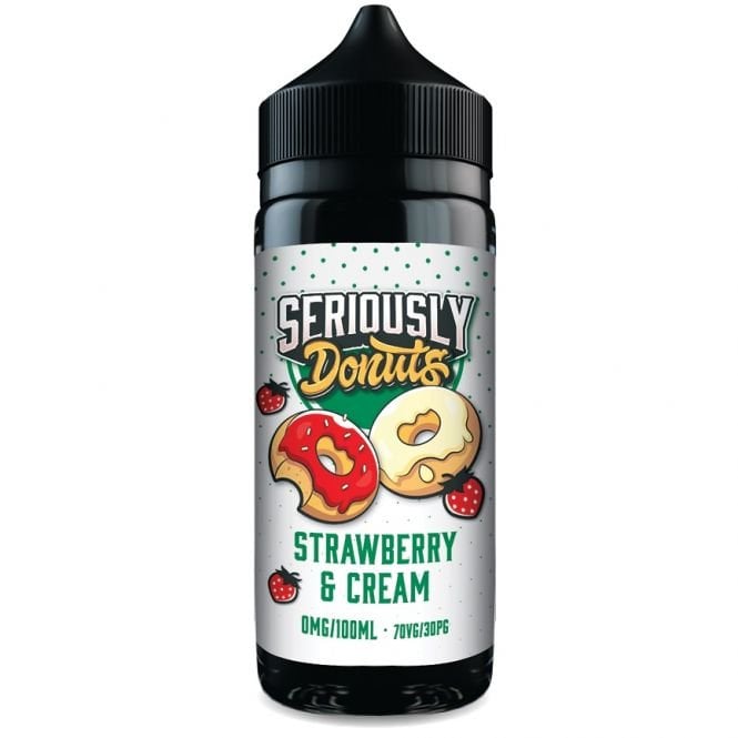Strawberry & Cream E Liquid - Seriously Donuts Series (100ml Short Fill)