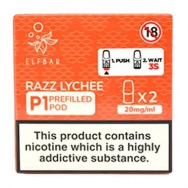 Razz Lychee P1 Nic Salt E Liquid Pods (2 x 2ml)