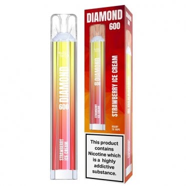 Strawberry Ice Cream Disposable Vape Pen - Diamond 600 Series (2ml)